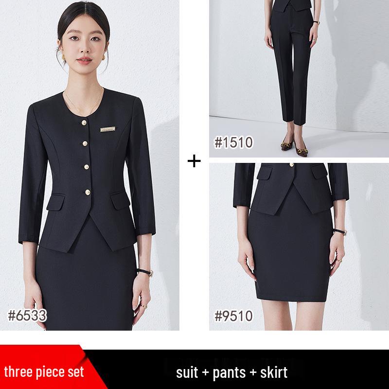 Women's Professional Workwear Suit: Skirt Set for Hotel, Salon, and Jewelry Store Managers