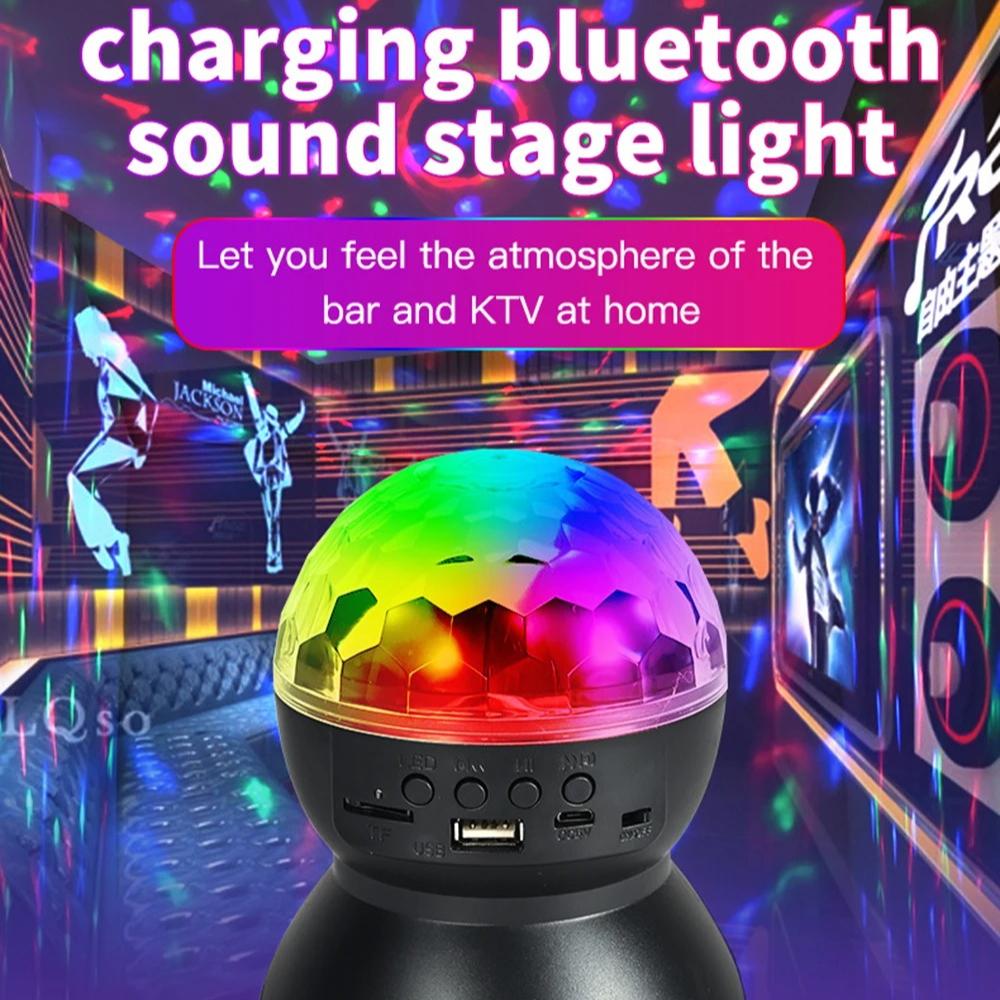 USB Charging Bluetooth Music Light Disco Rotating Stage Light LED RGB DJ Ball Party Wedding Atmosphere Lights