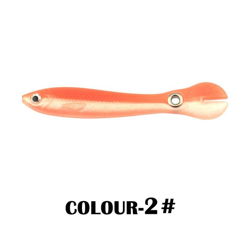5 Stück/Beutel, 5 cm, 1,3 g, Lumineszenz-Weichköder, realistischer T-Schwanz-Fisch-Imitationsköder für Angelausrüstung, Nachtangeln, Meer, Fluss