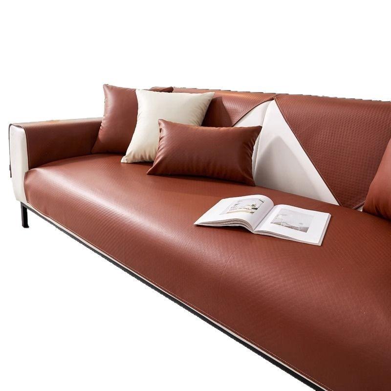 One-Piece Leather Cat Scratch Resistant Sofa Cover Waterproof Dirt-Resistant Wear-Resistant High-End Feel All-Season Sofa Cover