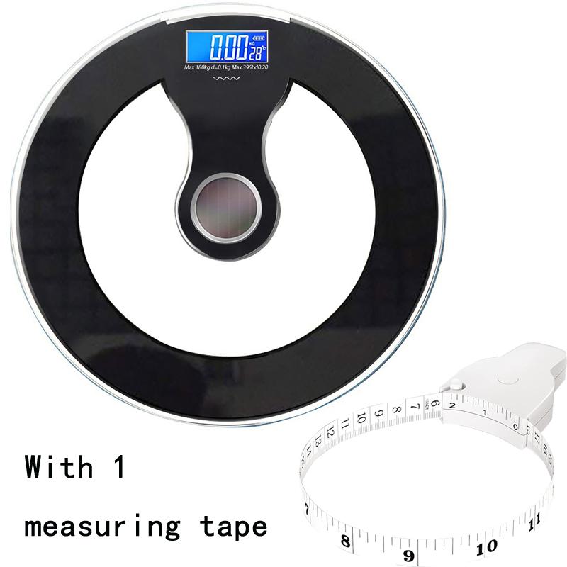 Smart Weight Scale Bluetooth LCD Display Light Energy Automatic Charging Rechargeable Home Weight Measure Fat Calories Scale