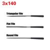 Hand Tools Diamond Files Stone Tile Wood Glass Plastic Flat Nonslip Plastic Round Silver + Black Triangle 3pcs