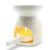 Suport pentru lumânări cu lumină de ceai Decorație ceramică pentru încălzit de ceară pentru sufragerie, balcon, patio, decorațiuni pentru masă, negru