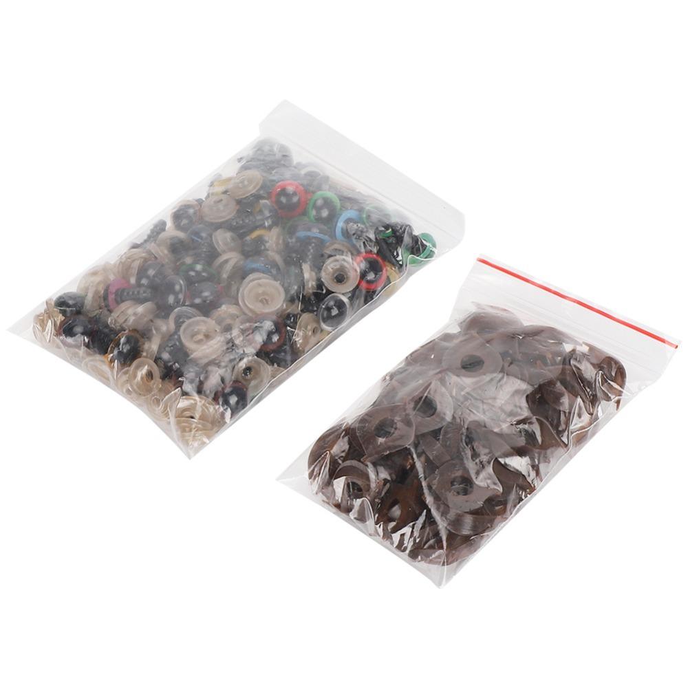 100pcs With Washer Plastic Safety Eyes Mix Color Puppet Toy Eyes Craft Eyes Animal Dolls