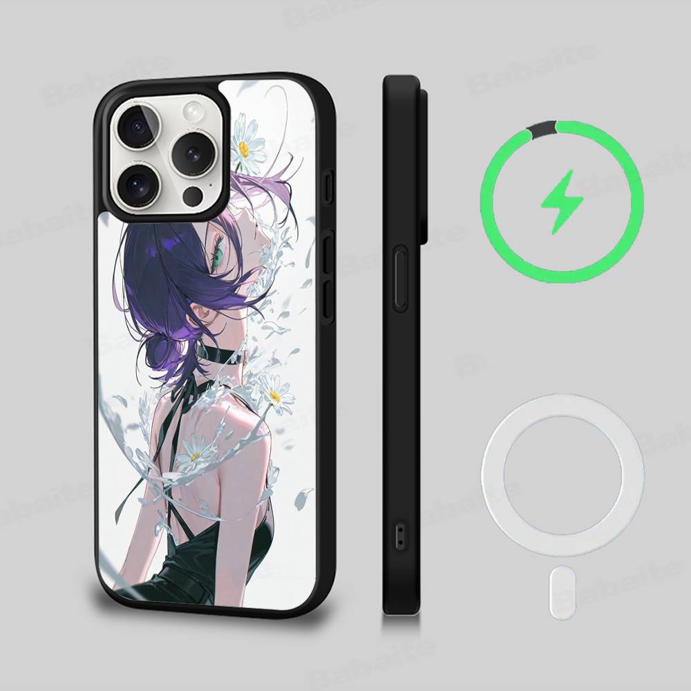 Chainsaw Man The Movie Reze Arc Phone Case For iPhone 13 14 15 11 12 16 17 Pro Max Plus For Magsafe Magnetic Shell
