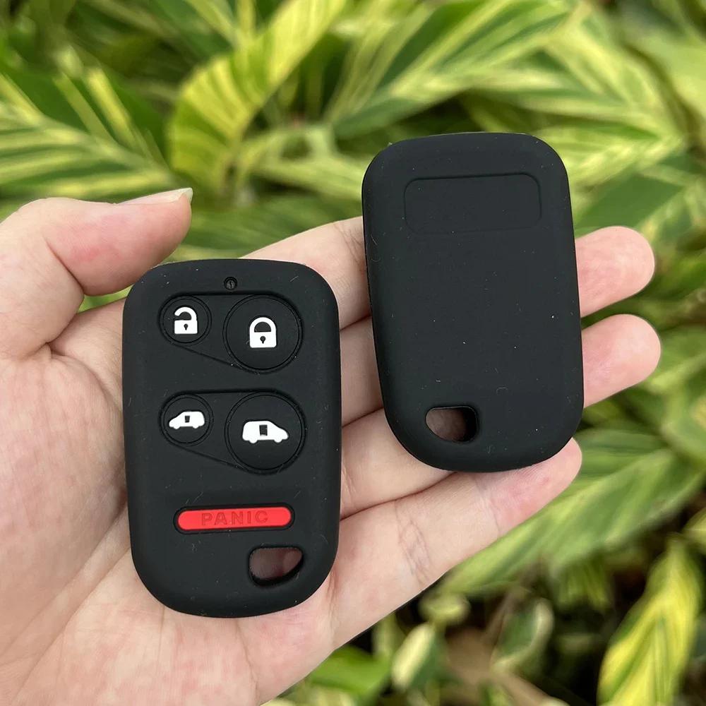 5 Button Silicone Car Key Cover Case Protect Skin Rubber Shell Holder for Honda Odyssey Mini Van 1999 2000 2001 2002 2003 2004