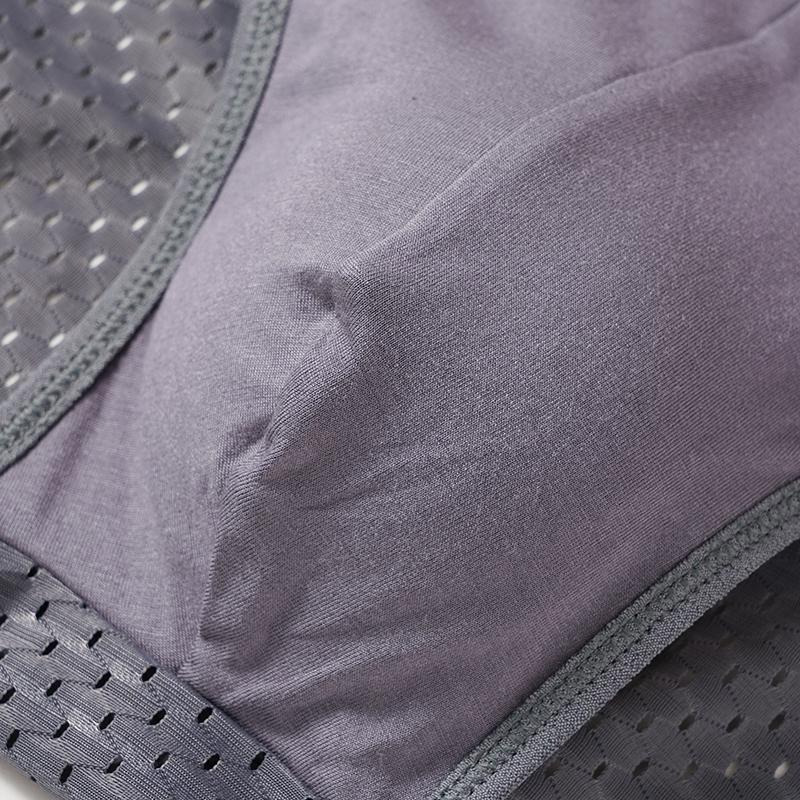 Men's Breifs Panties Boxers Male Hombre Breathable Mesh Ice Silk Men's Intimate Underpants Men Solid Color Underwear