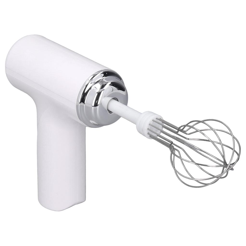 Electric Egg Beater Cordless Hand Mixer Handheld Egg Whisk for Cream Salad Dressing White