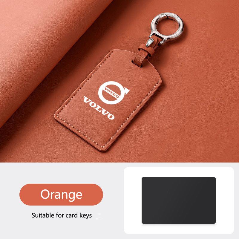 Capa de Couro para Chave de Carro Inteligente NFC, Bolsa para Chave, Suporte Shell Para Volvo EM90 EX30 2024 Polestar Acessórios de Proteção de Chave Automotiva