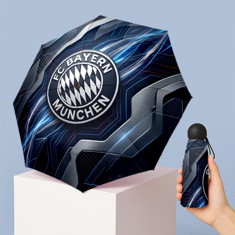 Ombrello Pieghevole Compatto Bayern Monaco con Stampa Mini 5 Pieghe 8 Stecche Antivento Impermeabile Leggero Portatile
