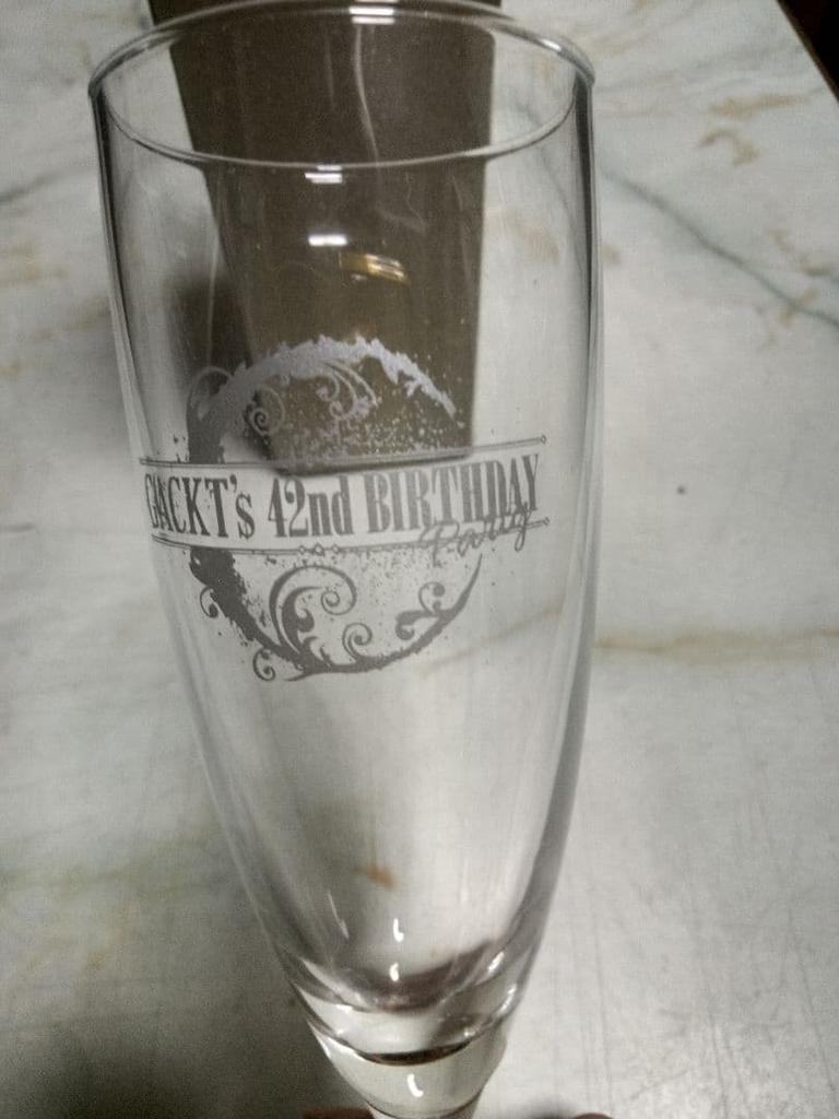 [USED] GACKT 42nd Birthday Goods with Bonus Champagne Glass