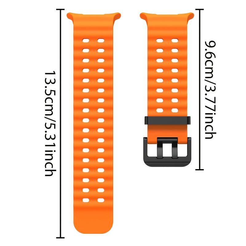 2pcs Silicone Watch Bands for Samsung Galaxy Watch Ultra 47mm, Square Hole Design, Multi-Color, Perfect Compatibility, Smartwatc