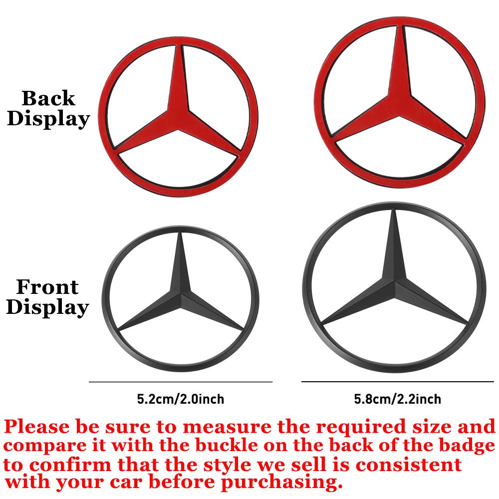 WXAKF1 Hot 2026 For Benz Car Styling Steering Wheel Badge for Mercedes Benz AMG A B C D M S R G Class GLK CLA GLC W126 W169 W176 GLK GL