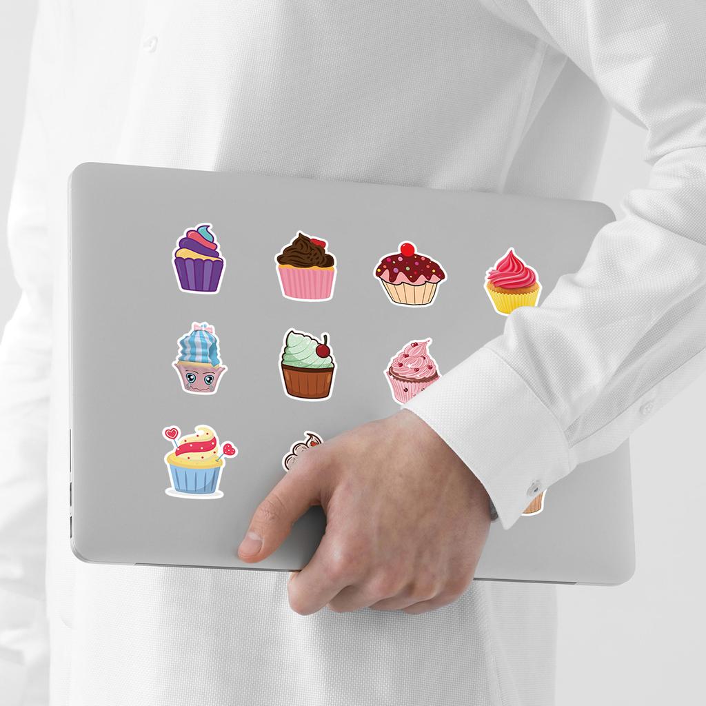 50 cupcakes doodle stickers water cup suitcase waterproof decorative stickers creative DIY stationery stickers