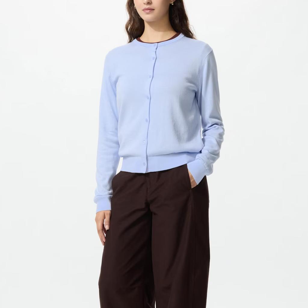 UNIQLO SS26 Solid Soft Button Closure Knit Sweater Women tops 482977-60