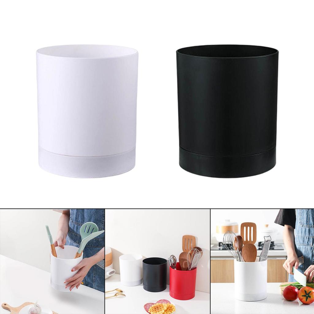 Household Kitchen Utensil Holder Cutlery Cooking Utensils Organizer Tableware Stand , White