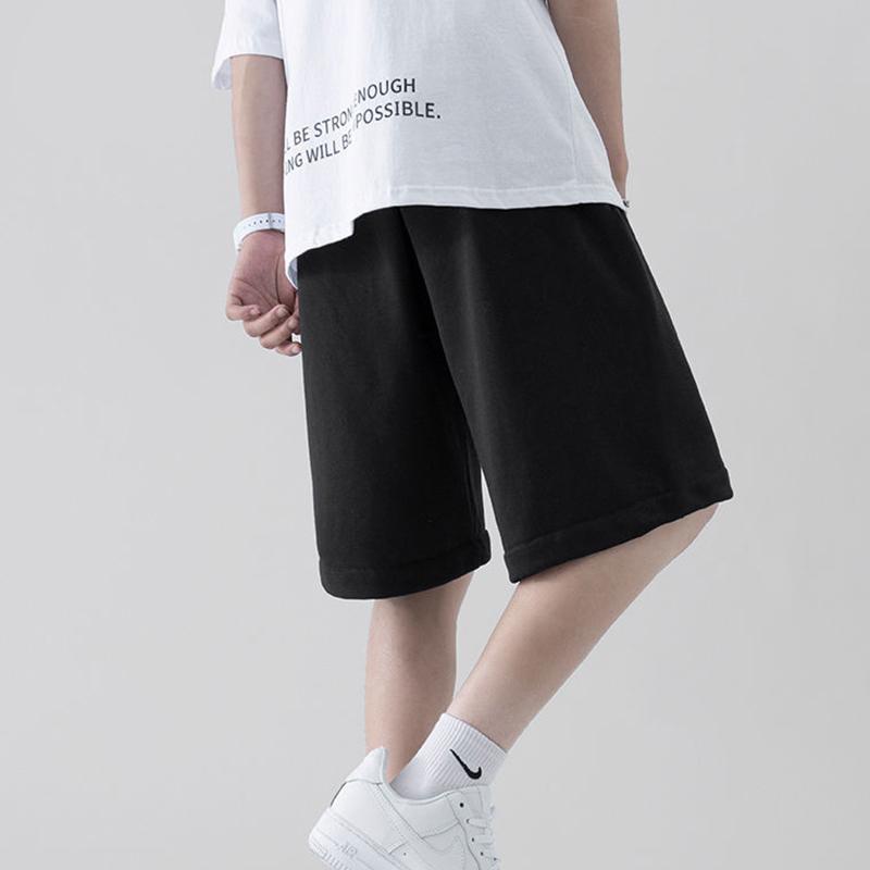 Li Ning Sports Lifestyle Series Minimalist Brand Logo Letter Print Lightweight Loose Fit Drawstring Sports Shorts Unisex shorts Black AKSV291-1