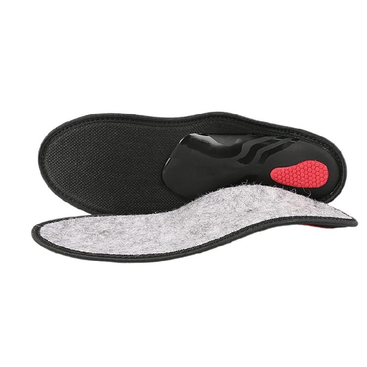 

Wool Felts Insoles Orthopedic Arch Support Inserts Foot Pains Relief Cushioned Comfort Warm Shoe Insoles for Cold Weather 35 36 чорний колір сірий