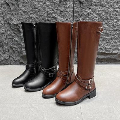 Botas De Mujer Knee High Boots Platfrom Spring Summer Knight Combat Gothic Elegant Zipper Women Shoes Motorcycle Footwear