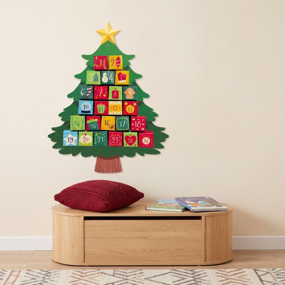 Parent-child Interactive Countdown Calendar Handmade Christmas Tree Shape Decor Christmas Party