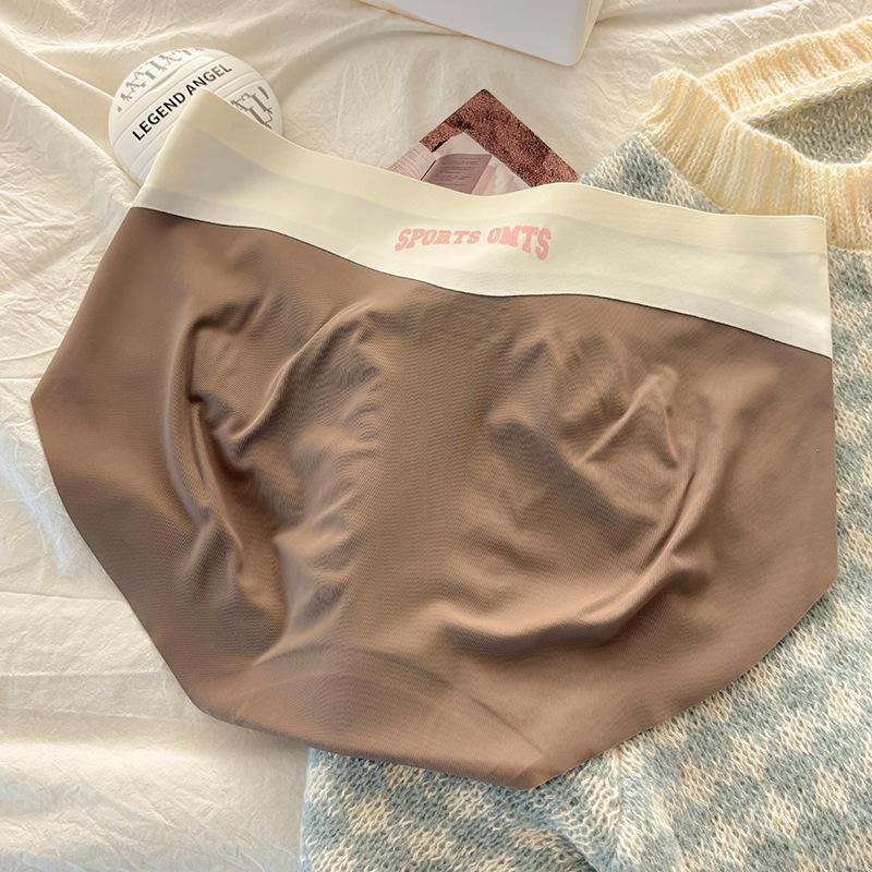 

Трусики из голого ледяного шелка с бесшовной талией и приподнятыми ягодицами, трусики-треугольники для женщин one size