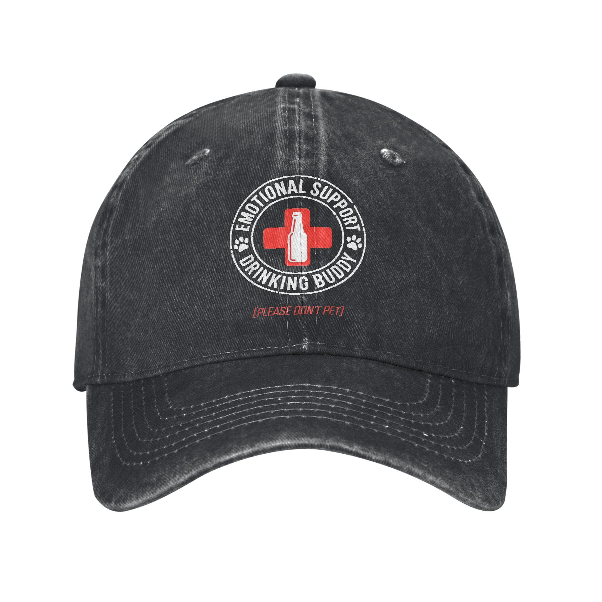 Emotional Support Drinking Buddy Beer Baseball Cap Outfit for Unisex Women Adjustable Trucker Hat Adjustable