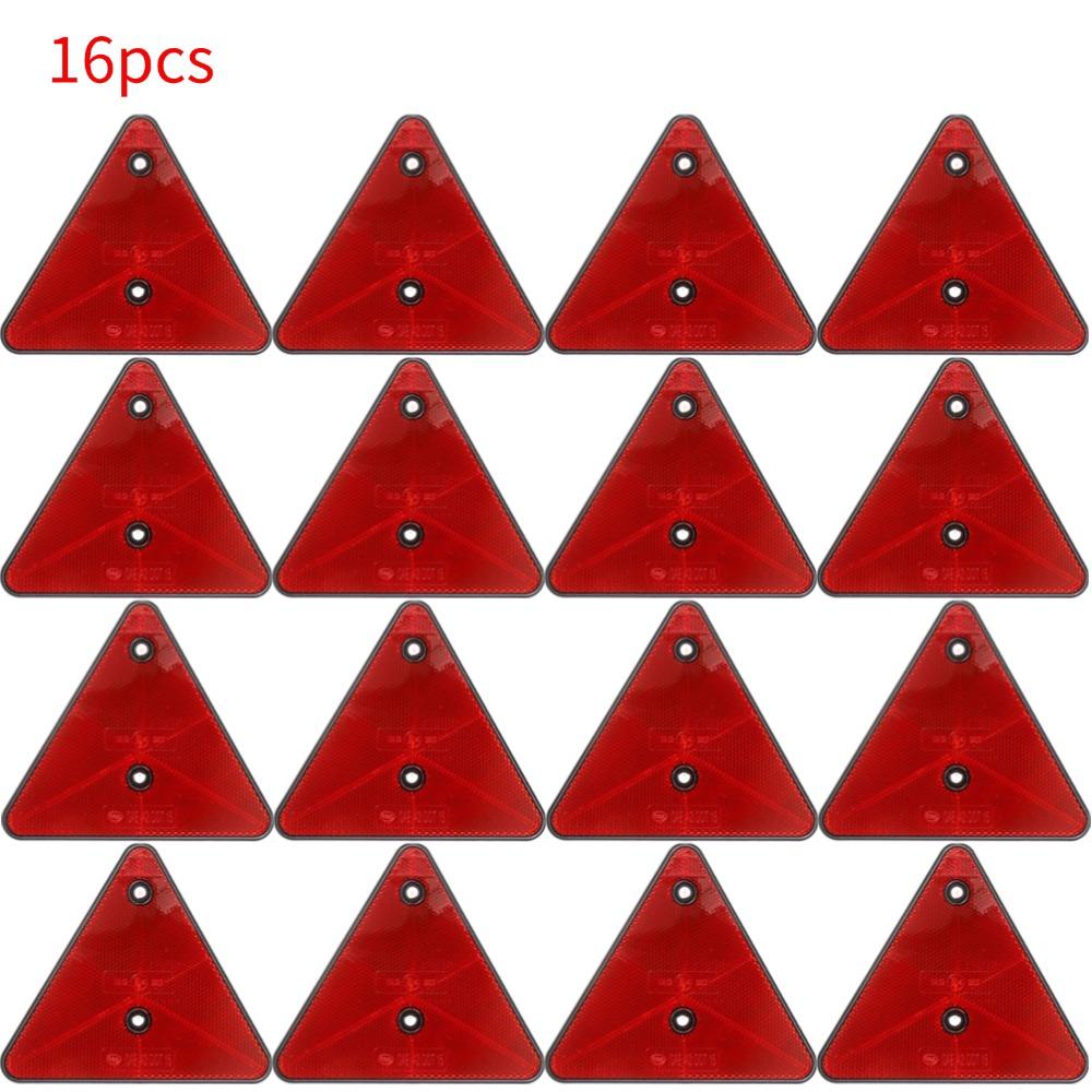 Red Triangle Reflectors Rear Reflectors Safety Warning For Trailer Bike Motorcycle Truck Boat  Safety Reflectors Car Accessories