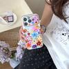 Cute Colorful Floral Gradient Phone Case For iPhone 17 16 15 14 Pro Max Kawaii Rainbow Flower Protective Cover for Girls