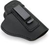 Genuine Leather Tactical Holster for Iwb Brand Handmade Leather T.D.Well Handguns, Engraved, (Right-Handed, Black)