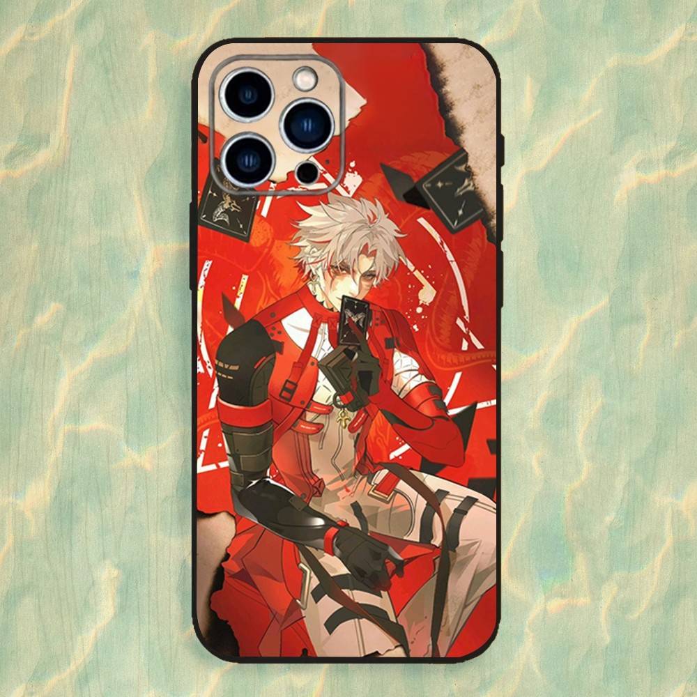 Game Wuthering W-Waves Phone Case For iPhone 16,15,14,13,12,11 Plus,Pro Max,XS,X,XR,SE,Mini,8,7,Soft Silicone Black Cover