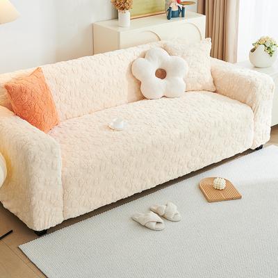 Stretch Sofa Cover Cover All-Inclusive Universal Simple Modern Solid Color Cushion Fabric Sofa Cushion Cover Winter Plush Light Luxury