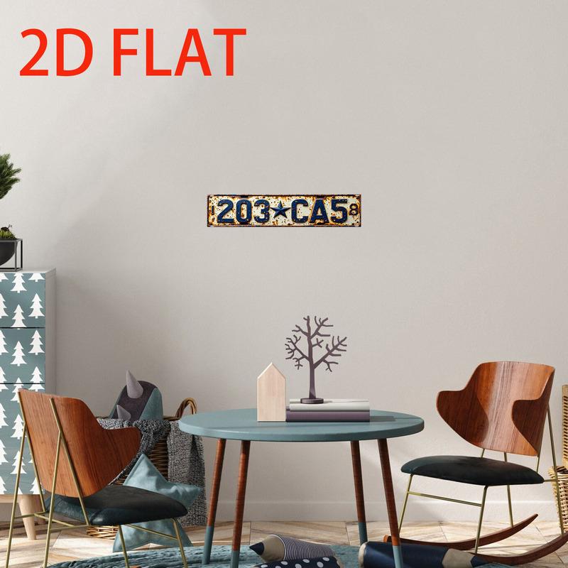 1pcSign Decorative Signs and Plaques Vintage License Plate Design Distressed Wall Art Industrial Style Sign Home Renovation Gift