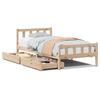 VidaXL Bed Frame with Drawers 90x190 Cm Solid Pine Wood, Slatted Base, Single Bed Frame, Solid Wood Bed Frame, 3301565