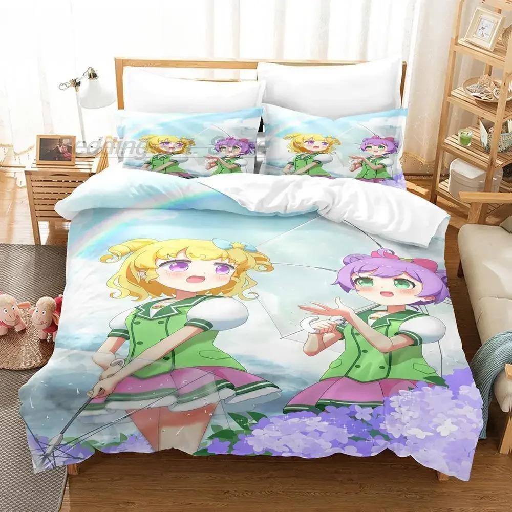 Soft Stylish Single Twin Full Queen King 3D Kawaii Girls Idol Time Pripara Size Bed Adult Kid Bedroom Anime Quilt