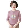 Mom's autumn clothes new knitted sweater top long-sleeved medium and old women's clothing autumn bottoming sweater