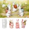 Easter Bunny Mold 3D Silicone Easter Candle Making Mould Holiday Plaster Mould for Cement Plaster Party Planners Art Teachers