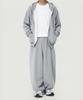 Beokeuldaun 500G Heavy Cotton Simple Wide Fit Balloon Sweatpants (Melange Grey)
