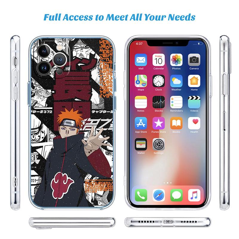 Anime Akatsuki Naruto Transparent Phone Case for Motorola Moto E22I E22S E22 E32 E40 E7 E7I G Plus Power Play Stylus G22 G14