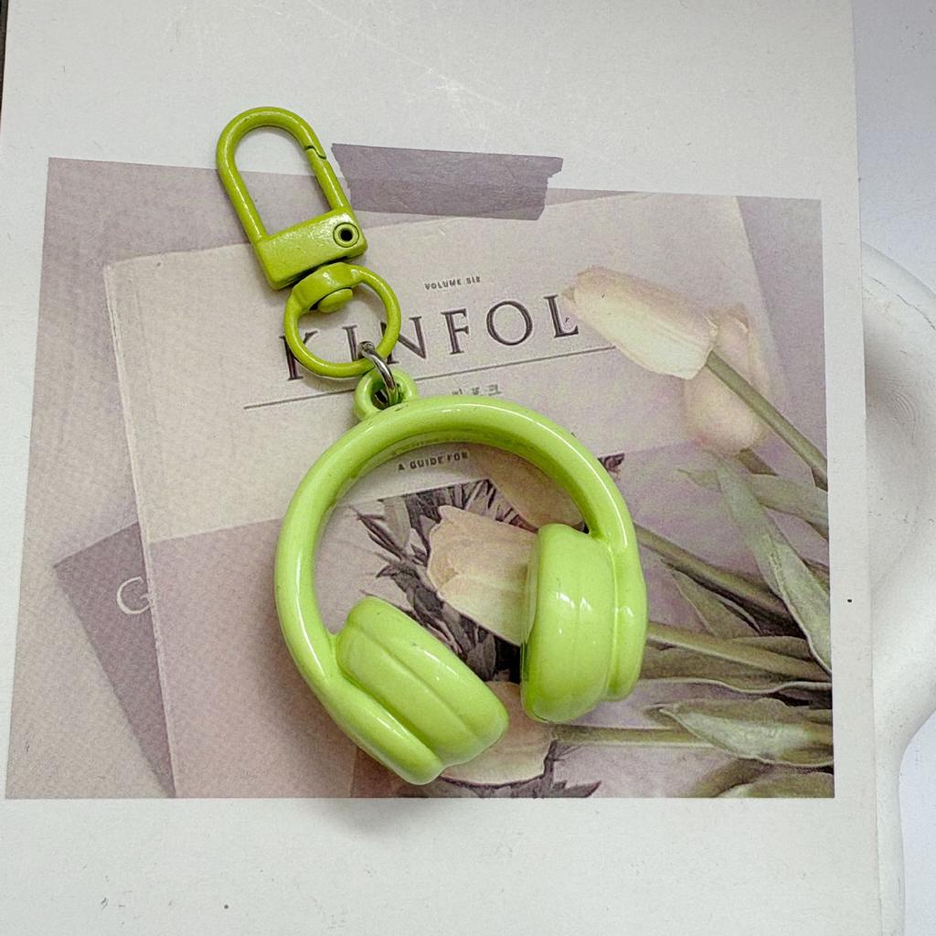 1 Piece Mobile Phone Chain Earphone Charm Backpack Hanging Decoration Cute Colorful 3D Earphones Pendant Keychain Gifts