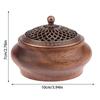 1Pc Walnut Retro Solid Wood Round Incense Burner High-End Atmospheric Home Indoor Incense Burner Chinese Creative Ornaments