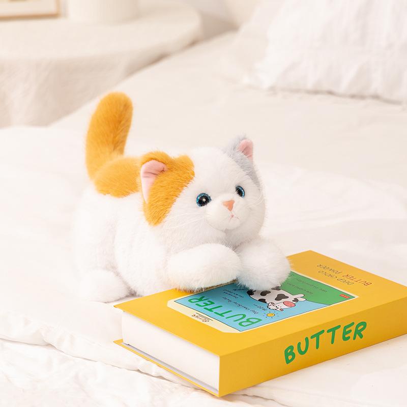 Realistic Meowing Kitten Plush Pillow: Stuffed Toy & Comfort Doll Gift for Girls