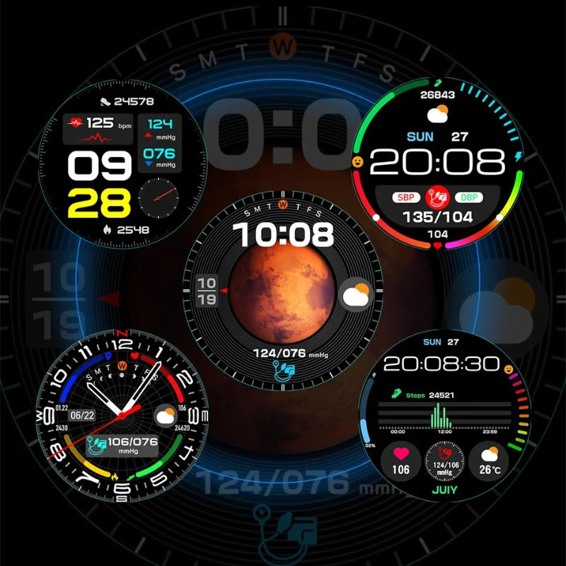 2026 Bomba de Aire Nueva Airbag Medición Precisa Reloj Inteligente Hombre Micro Examen Físico Presión Arterial Deporte SmartWatch