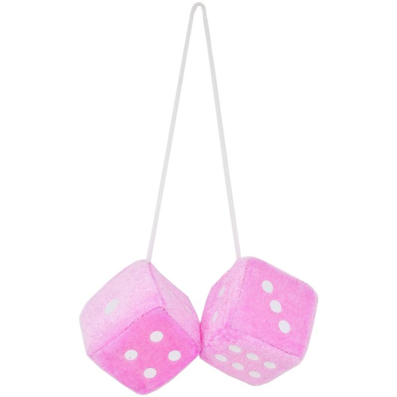 

1 Pair Novelty 3D Dice Velvet Car Pendant Interior Accessories Year Gifts Charms Home Cool Auto Decoration розовый