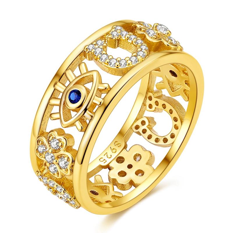 925 Sterling Silver Wedding Band Ring for Women Sparkling Starry Night Heart Zircon Stackable Ring Jewelry Party Engagement Gift