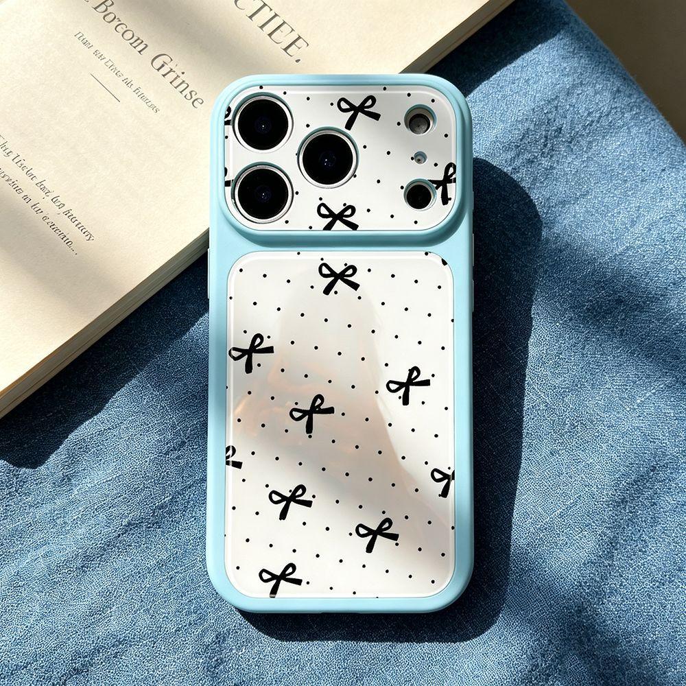Polka dot bow is suitable for Apple 17 protective case 17pro niche iPhone17Pro premium sense 15 mobile phone case.