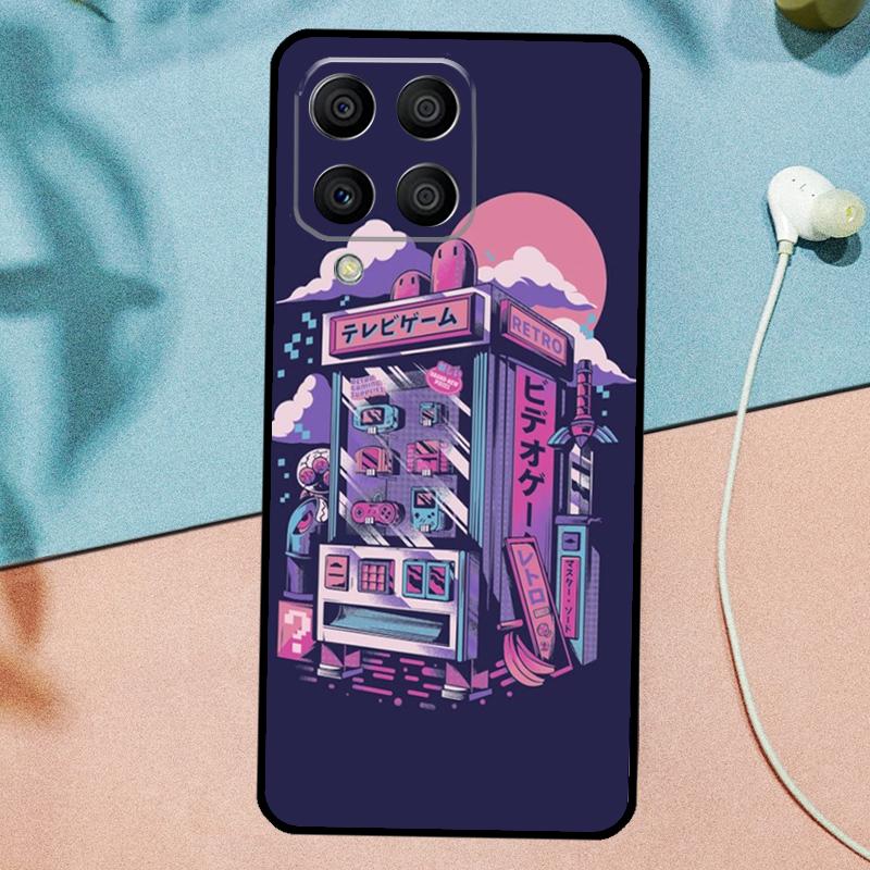 Retro Aesthetic Japanese Game Over For Samsung Galaxy M31 M11 M23 M12 M13 M14 M15 M35 M55 M34 M54 M33 M53 M32 M52 M06 M16 Case