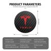 For Tesla 2pcs Car Coaster Water Cup Slot Non-slip Mat Carbon Rubber Pad Model 3 Y S X Roadster