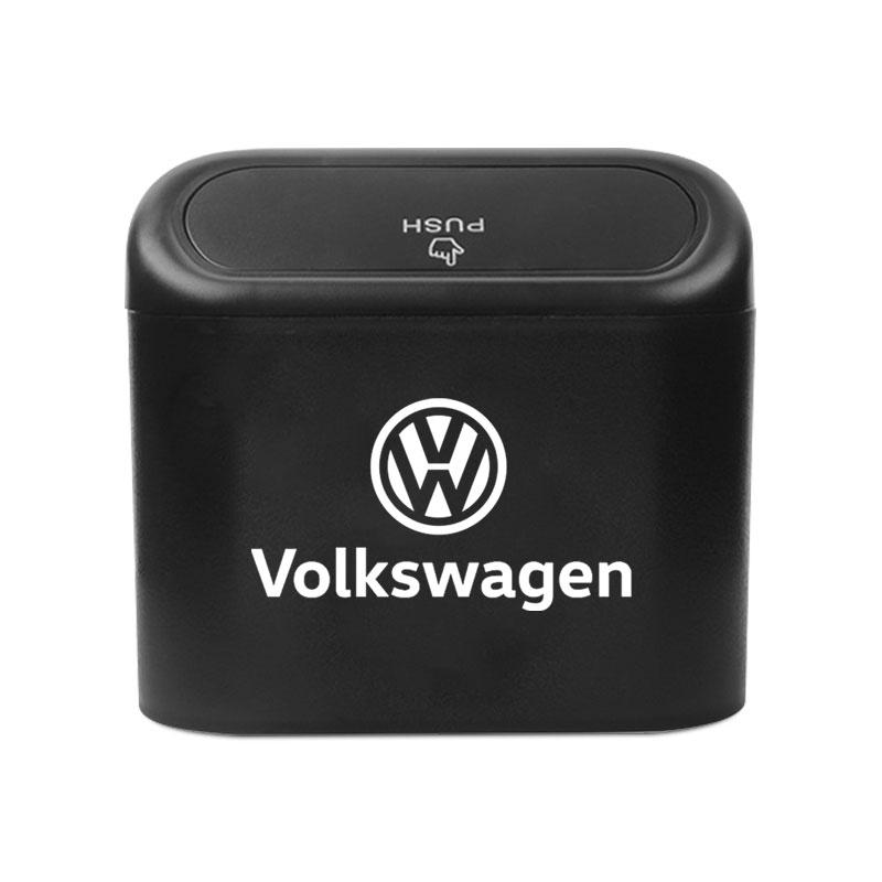 Car Vehicle Case Storage Box Black ABS Square Pressing Trash Can For Volkswagen B5 B6 B7 T4 T5 Golf 4 5 6 7 Polo Passat Tiguan Jetta Gol