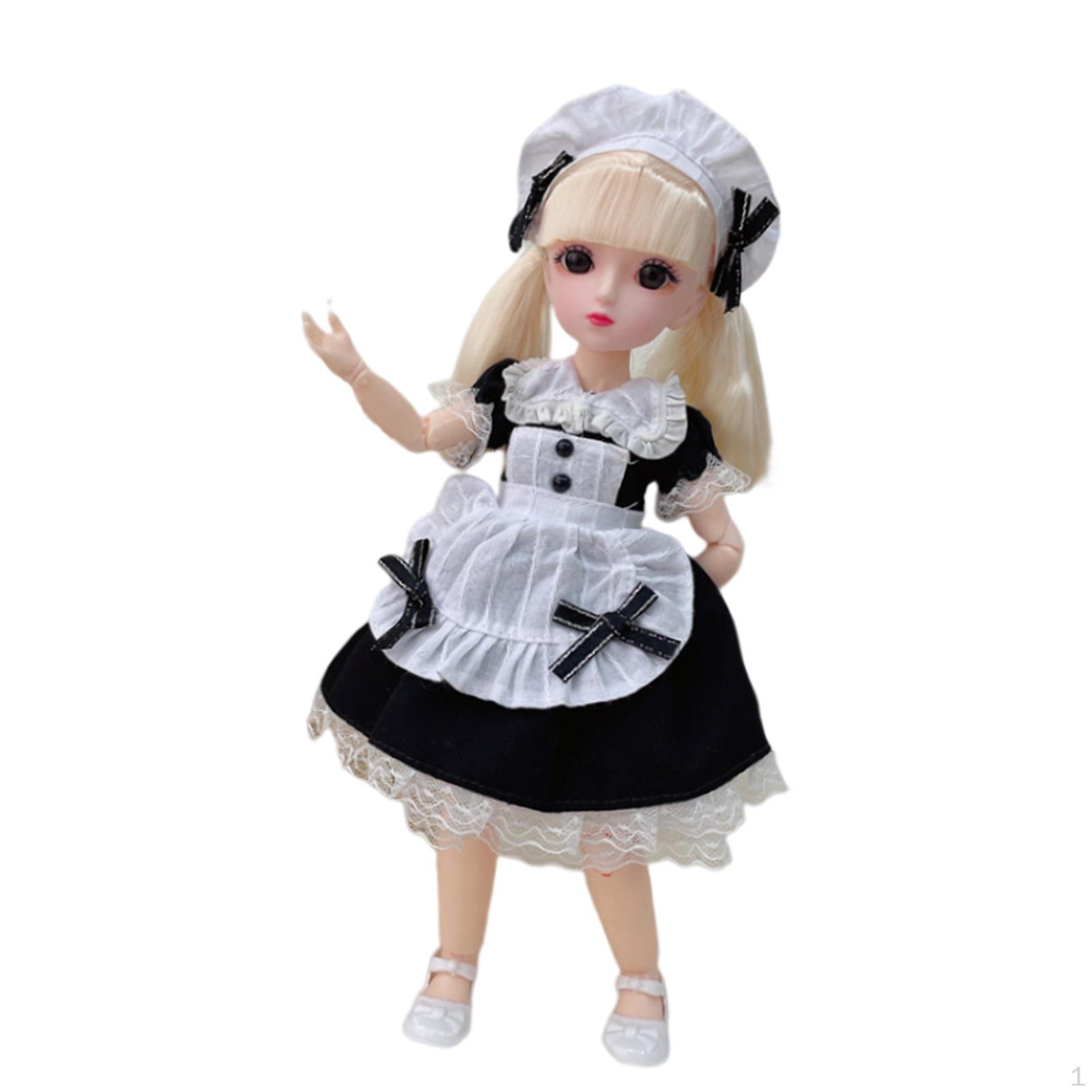 

Кукла BJD fashion 1/6 с макияжем на лице, наряд 23 гибких сустава, куклы своими руками 30 см 12 дюймов чёрный