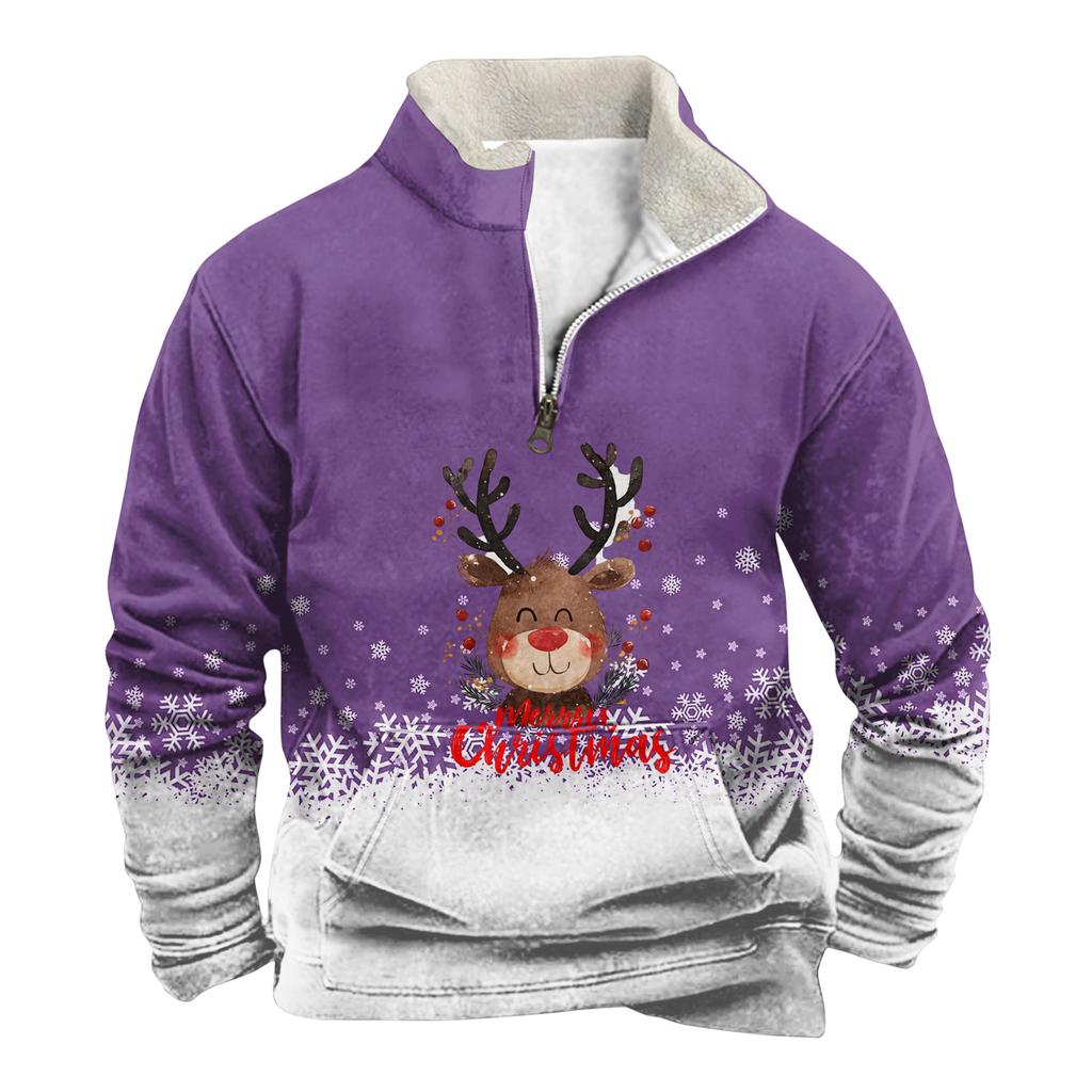 Frühlings- und Herren-Sweatshirt mit Stehkragen ist ein lässiges Outdoor-Pullover-Oberteil